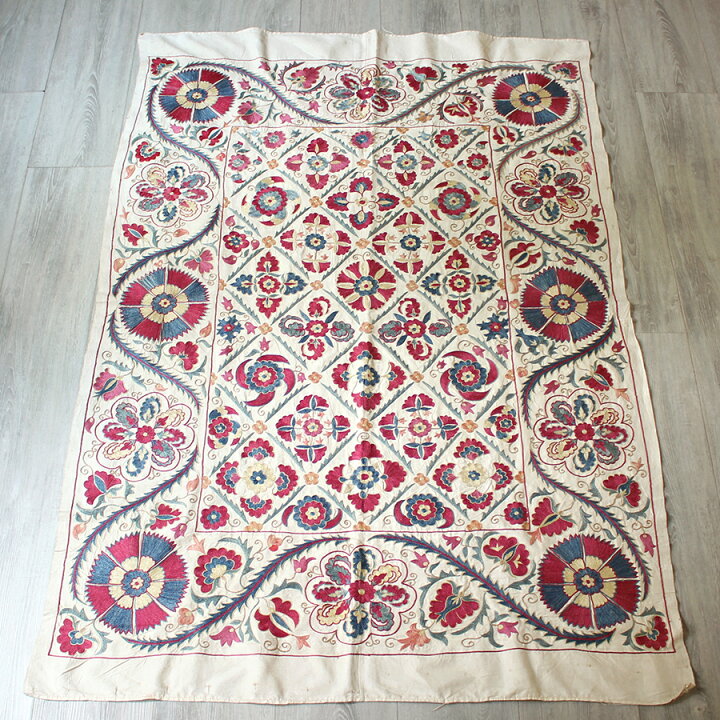 楽天市場】【15%OFFクーポン対象品】ウズベキスタン刺繍布 スザニ  