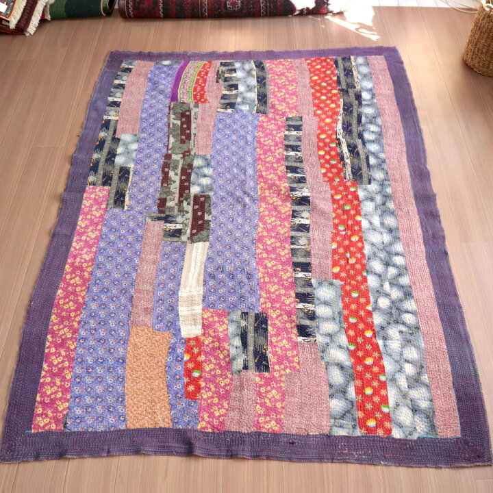 楽天市場】【10%OFFクーポン対象品】カンタ刺繍 ラリーキルト インドの 