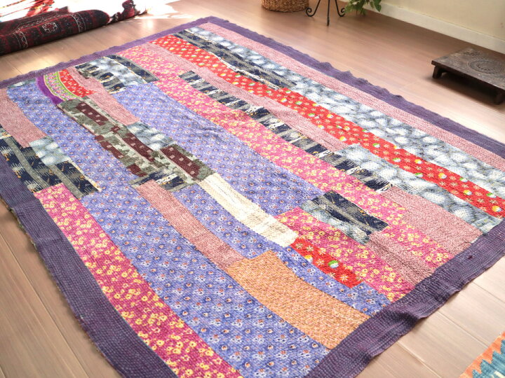 楽天市場】【10%OFFクーポン対象品】カンタ刺繍 ラリーキルト インドの  