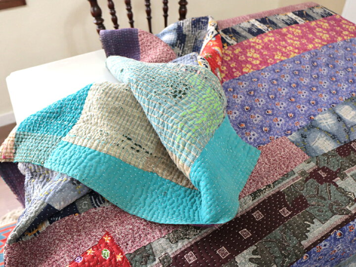 楽天市場】【10%OFFクーポン対象品】カンタ刺繍 ラリーキルト インドの 