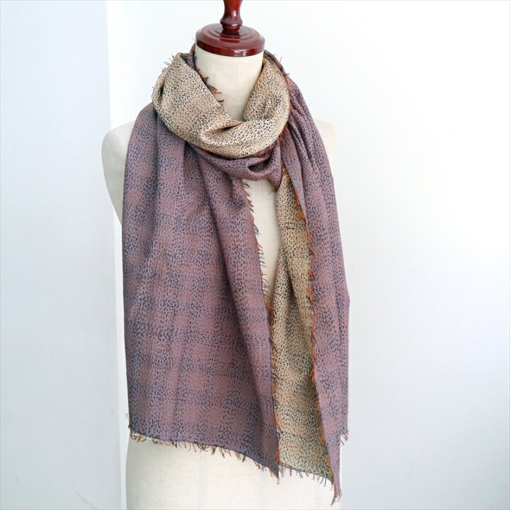 楽天市場】シルクストール 大判ストール 手刺繍 192×40cmカンタ刺繍  