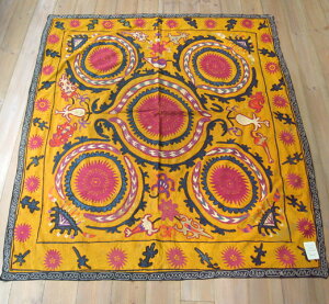 y15%OFFN[|ΏەizEYxLX^EI[hXUj@Uzabekstan Suzani130×110cmRF5̐Ԃ