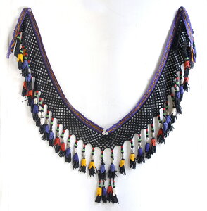 �y10%OFF�N�[�|���Ώہz�E�Y�x�L�X�^���E�n����̃^�b�Z�� Uzbekistan Tassel140×20cm�p�[�v���E�u���b�N/�����ɔ����{�^���E�t�����W�Ƀp�[�c���r�[�Y�t��