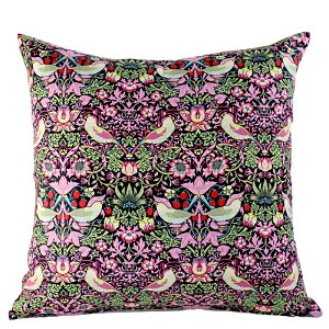�N�b�V�����J�o�[45x45cm �R�b�g��/���@�E�B���A�������X/�X�g���x���[�V�[�t�iWilliam Morris Strawberry Thief)�s���Npink�R�b�g��100�����{�D��