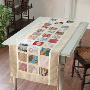 �e�[�u�������i�[�@���U�C�N�p�b�`���[�N 142x50cm�T�C�Y �V���j�[���f��