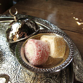 銅製ロクム入れ/シルバートルコのお菓子“ロクム”を入れる小さな食器・お土産にも！トルコ/手打ち銅製品バクル