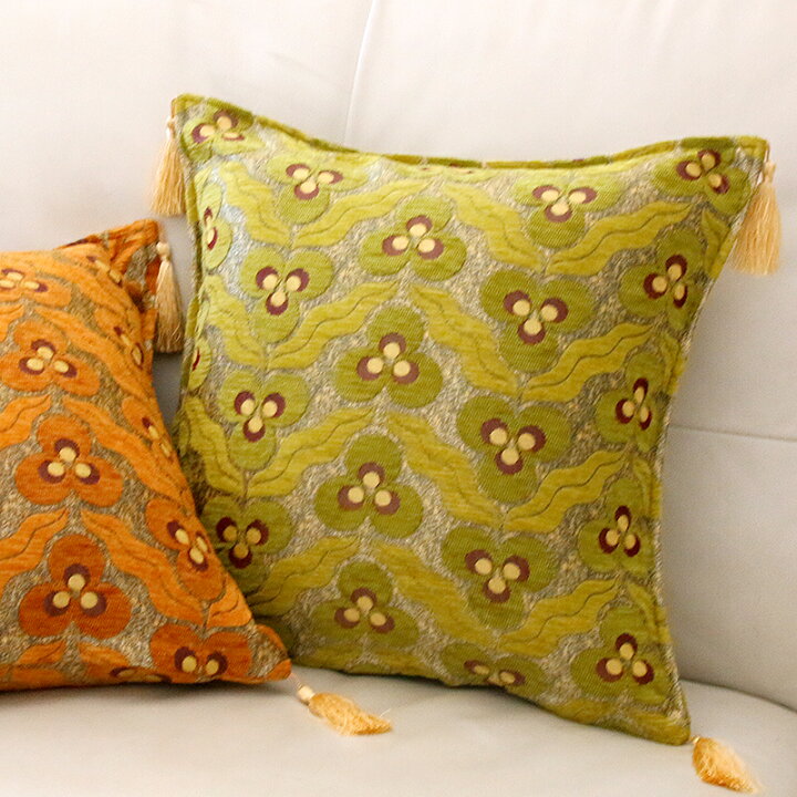 楽天市場 トルコ クッションカバー 45cmサイズ トルコ雑貨 シュニール素材のクッションカバー チントマニ イエシルチャイ ガラタバザール キリム 雑貨