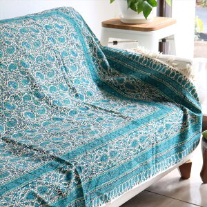 yVX Cߕz 197x132cm AeB[NfUC u[O[ e[uNX \t@Jo[