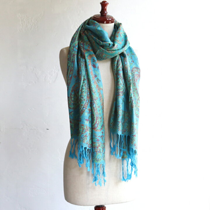 楽天市場】【10%OFFクーポン対象品】ペイズリー柄の大判ストール 艶の  