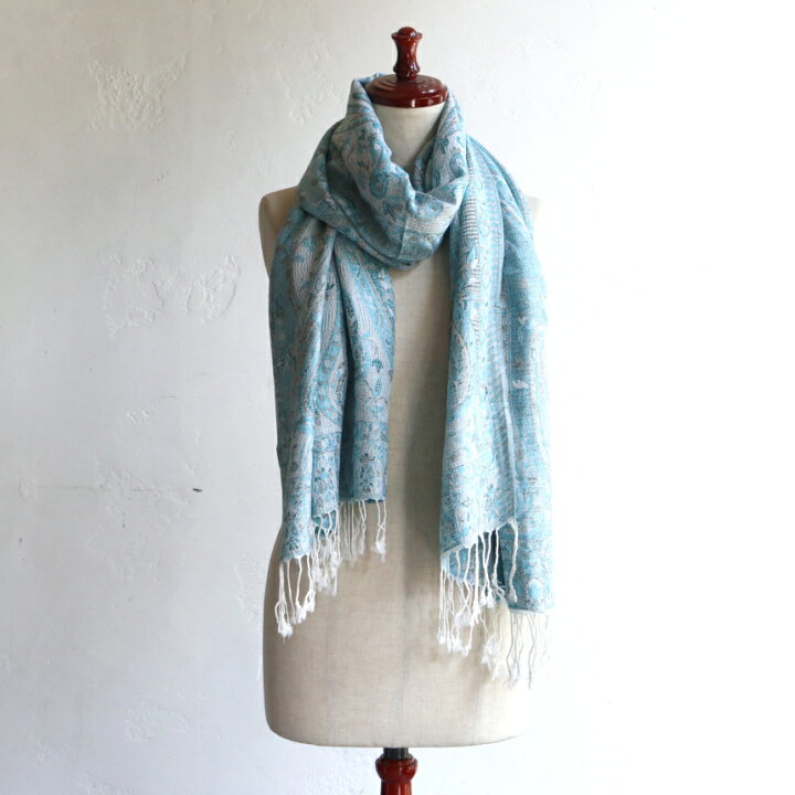 楽天市場】【10%OFFクーポン対象品】ペイズリー柄の大判ストール 艶の  