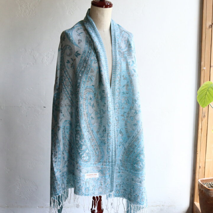 楽天市場】【10%OFFクーポン対象品】ペイズリー柄の大判ストール 艶の  