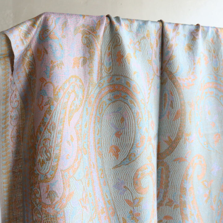 楽天市場】ペイズリー柄の大判ストール 艶のあるなめらかなヴィスコス  