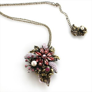 �y10%OFF�N�[�|���ΏہzVintage Beads Beads Pendant Romancing the Stone���B���e�[�W�r�[�Y�l�b�N���X�E���}���V���O�X�g�[��