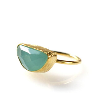 ATCA O S[hv[ebh/gRWG[ NH[^[[EANAJZhj[@Aqua Chalcedony Ring