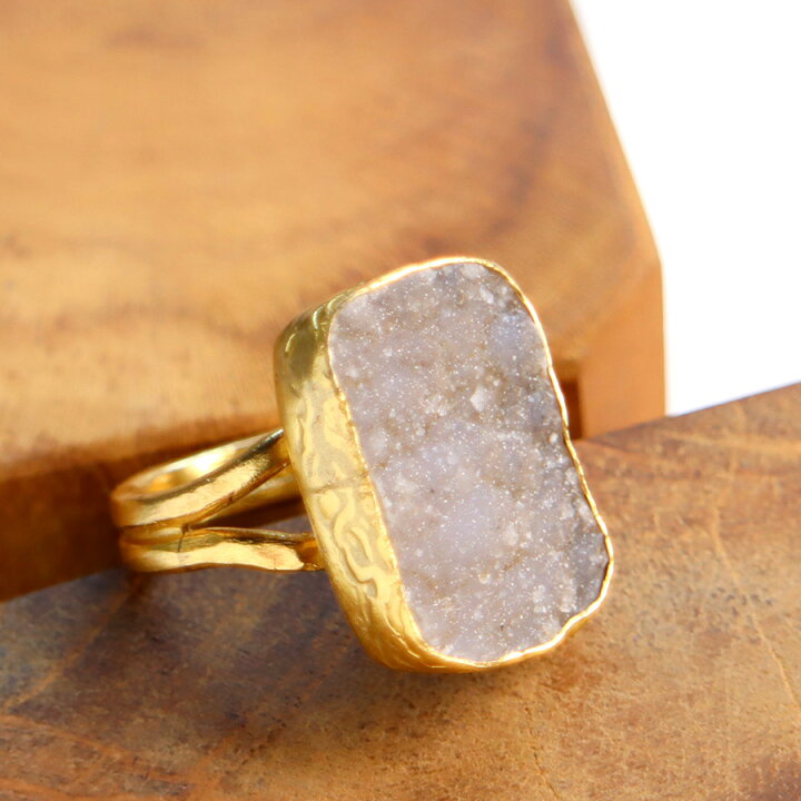 楽天市場 トルコジュエリー 天然石リング ゴールドプレーテッド クリスタルクラスタ 天然石水晶ドゥルージーリング ガラタバザール キリム 雑貨