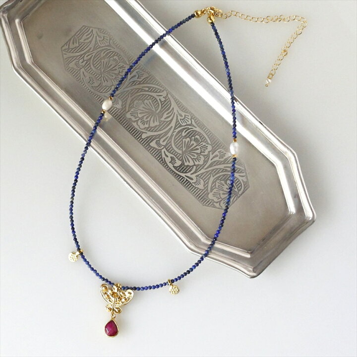 楽天市場】【15%OFFクーポン対象品】ラピスラズリ ルビー ネックレス  