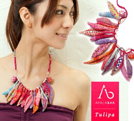 アヤラ・バー　Nitting Motif "Tulipa" ニットモチーフ・ネックレス/ローズピンク【2012　Summer Collection】