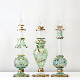 【10%OFFクーポン対象品】ガラス エジプト香水瓶 3本セット　クレオパトラ　Egyptian Perfume Bottle