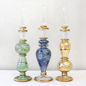 【10%OFFクーポン対象品】ガラス エジプト香水瓶 3本セット　クレオパトラ　Egyptian Perfume Bottle