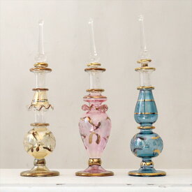 【10%OFFクーポン対象品】ガラス エジプト香水瓶 3本セット　クレオパトラ　Egyptian Perfume Bottle