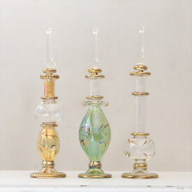 【10%OFFクーポン対象品】ガラス エジプト香水瓶 3本セット　クレオパトラ　Egyptian Perfume Bottle