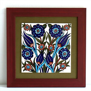 �g���R���� �菑���^�C�� 1���z H32×W32×D1.5cm �`���[���b�v���J�[�l�[�V���� Turkish Hand Paint Tile