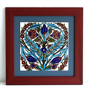 �g���R���� �菑���^�C�� 1���z H32×W32×D1.5cm �`���[���b�v���J�[�l�[�V���� Turkish Hand Paint Tile