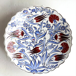 y15%OFFN[|ΏەizgREL^t GM a30.5cm `[bvJ[l[V Ibg}NVbNE~[WAs[X Turkish Hand Paint Plate