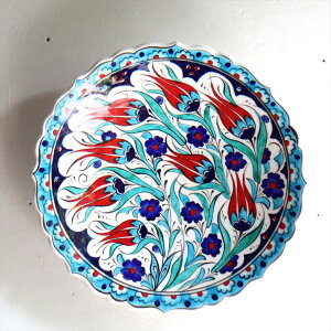 菑GM a26cm gR GM ~[WAs[X Ibg}NVbN`[bvƃJ[l[V Turkish Hand Paint Plate