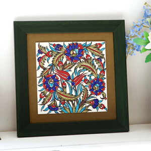 �g���R���� �菑���^�C�� 1���z H32×W32×D1.5cm �`���[���b�v���J�[�l�[�V���� Turkish Hand Paint Tile