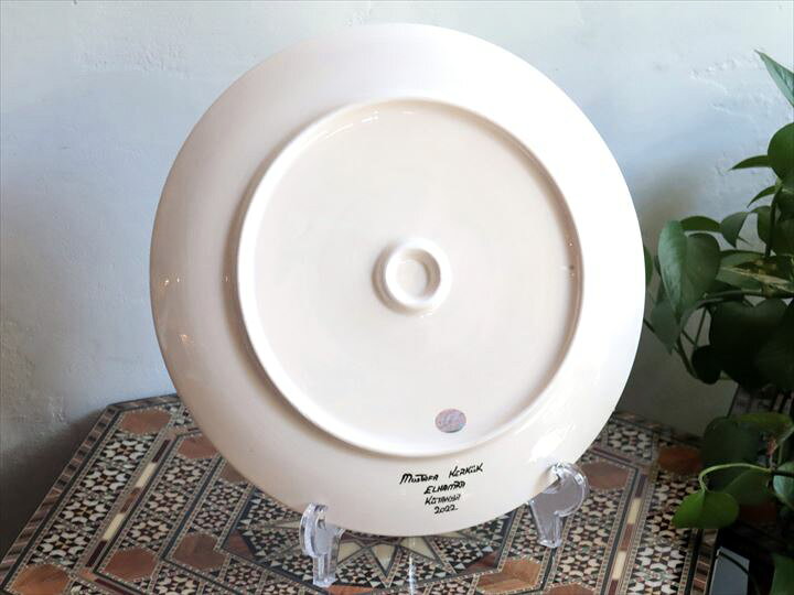 楽天市場】トルコ陶器 プレート 飾り皿 直径30cm キュタフヤ 