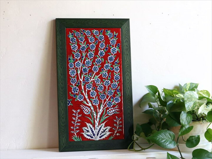 タイル 陶器 18.5cm アンティーク（ヴィンテージ ダニッシュタイル  