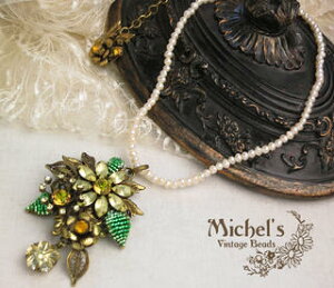 �y10%OFF�N�[�|���ΏہzVintage Beads Neckrace Romancing the Stone���B���e�[�W�r�[�Y�l�b�N���X�E���}���V���O�X�g�[��