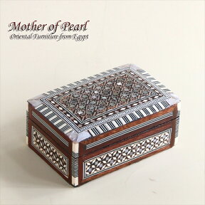 MotherofPearlエジプト螺鈿のジュエリーボックス・長方形Smallsize10.5x6x3【10P23Sep15】