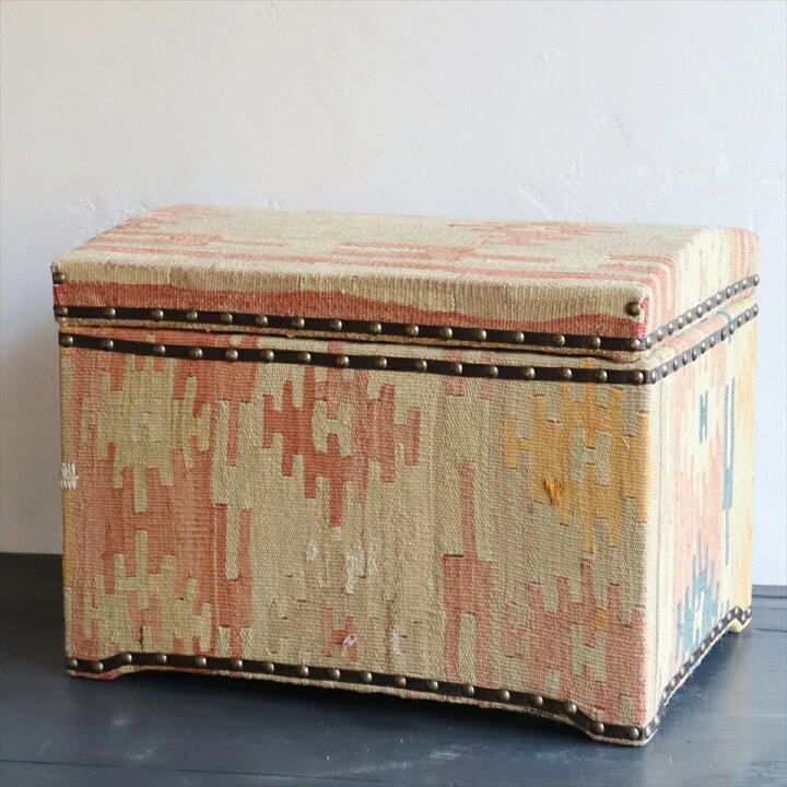 楽天市場】オールドキリム木製家具宝箱 H34×W46×D34cm Lサイズ 
