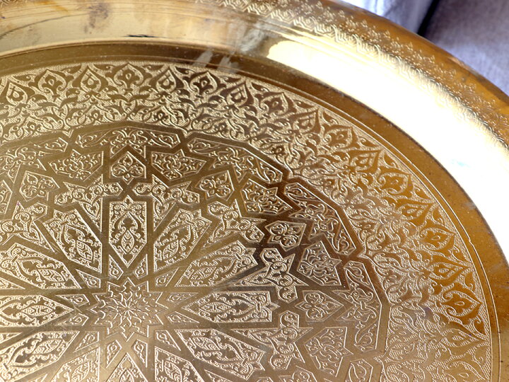 楽天市場】エジプト銅製のトレイ・丸盆直径60cm Egypt round tray 
