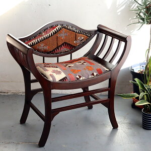 gRؐA[`FA H71×W72×D37cm I[hLƋ A_i p[\i`FA old kilim wood furniture armchair