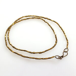インド　真鍮・角筒状ビーズ/1連　Indian brass beads【レターパック利用可】