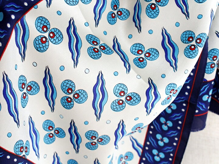 楽天市場】トルコブルサ産・シルクスカーフ/ロングタイプ・ネイビー  