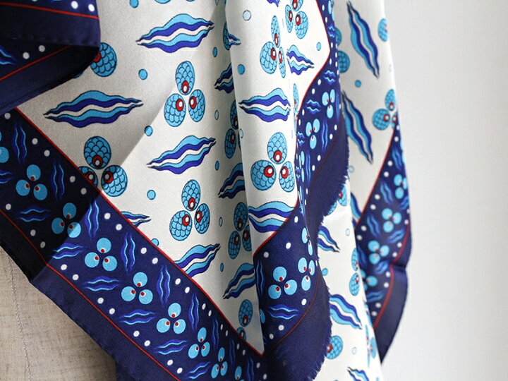 楽天市場】トルコブルサ産・シルクスカーフ/ロングタイプ・ネイビー  