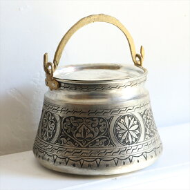 トルコ製・バクル（銅製品）/ヨーグルト缶　蓋・持ち手付