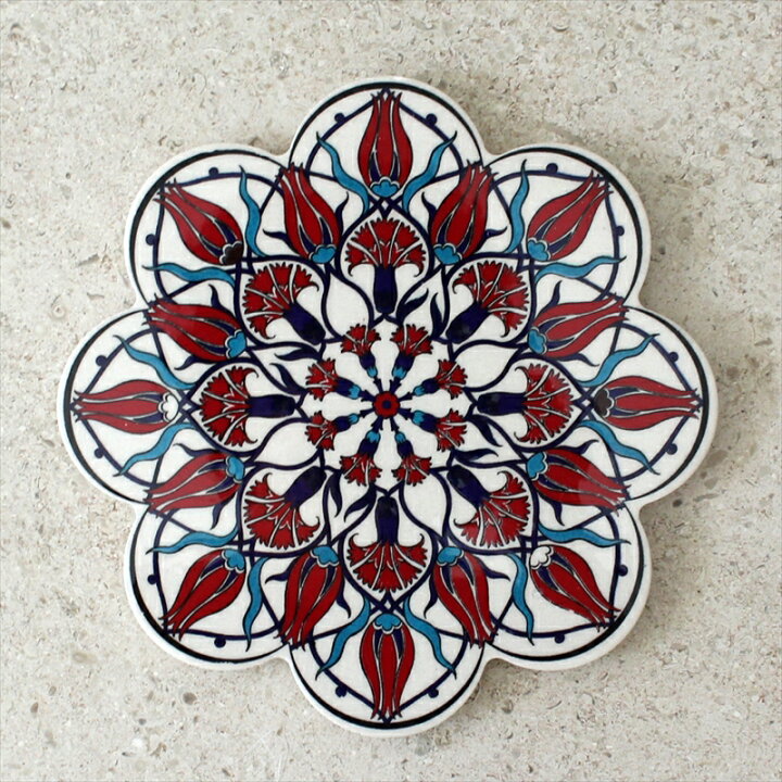 楽天市場 鍋敷き トルコ陶器 タイル チューリップ レッド ガラタバザール キリム 雑貨 楽天市場 鍋敷き トルコ陶器 タイル チューリップ レッド ガラタバザール キリム 雑貨