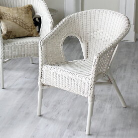 ラタンチェア・ホワイト・パーソナルチェア・一人掛け椅子・W58×H80×D60cm rattan chair white