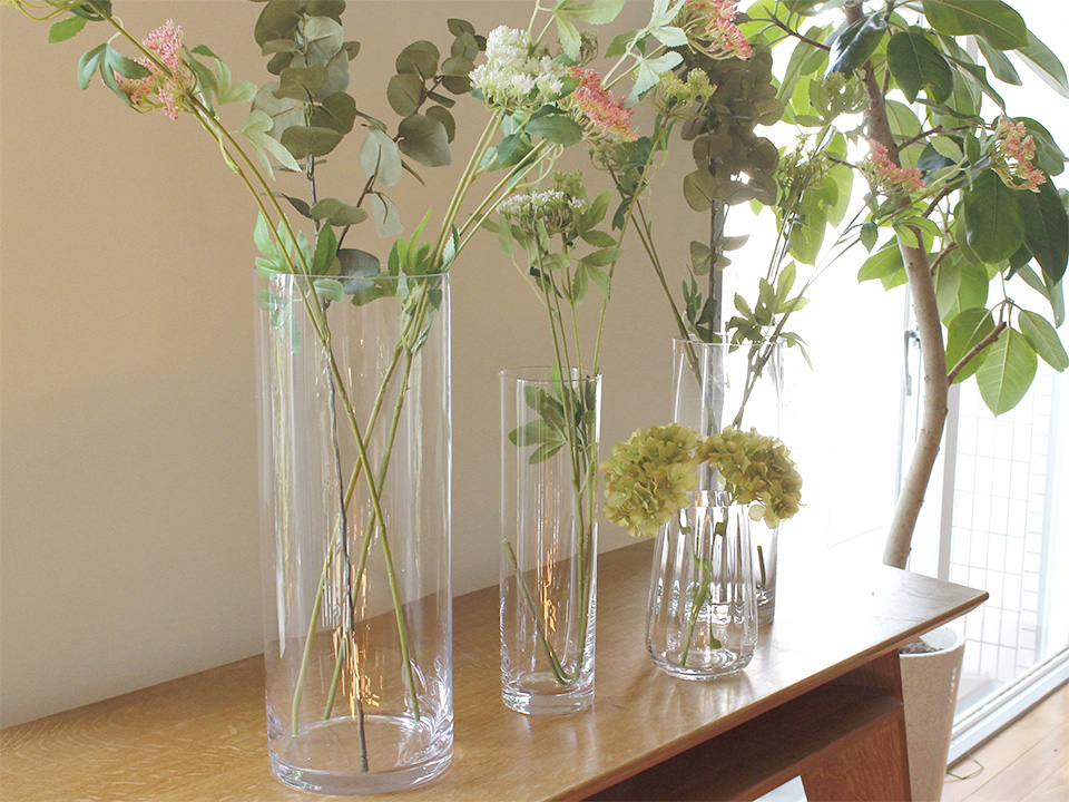 楽天市場】フラワーベース ガラス シンプル クリア 花瓶 大型サイズ 