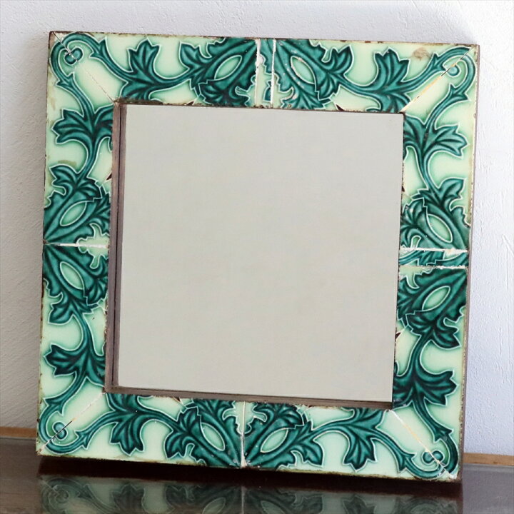 楽天市場】マジョリカタイルミラースクエア 30.5×30.5cm リーフ 