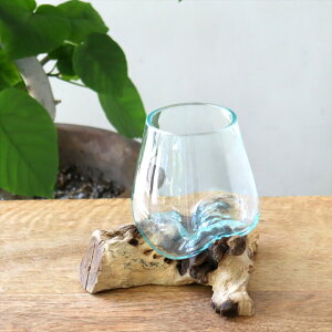  t[x[X ԕr yi͂zH15×W18×D17cm KXx[X glass planter/flower vase