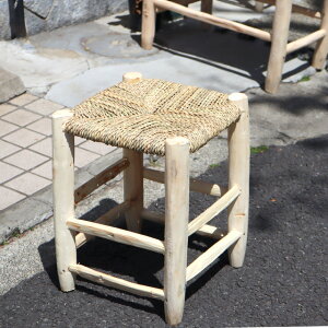bR ŕ҂񂾃Xc[/30x30cm@40cm moroccan straw stool bRG