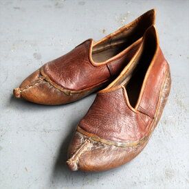 【15%OFFクーポン対象品】アナトリアンフォークシューズ～19世紀の製法で作ったオリジナルの革靴ブラウン スリッポン サイズ37