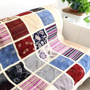 �y15%OFF�N�[�|���Ώہz�\�t�@�J�o�[ �}���`�J�o�[ 150cm�����` �p�b�`���[�N �V���j�[���f�� �C���e���A�t�@�u���b�N �g���R��