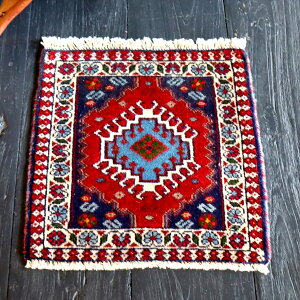 ヤラメ 手織りラグ ミニサイズ /トライバルラグ 40×40cm